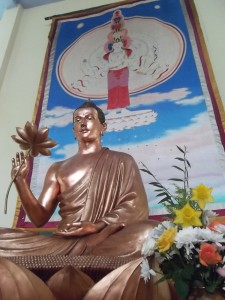 Buddha and Avalokitesvara at Birmingham Buddhist Centre